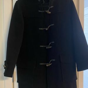 Burberry Navy Toggle Wool Coat, Size 8